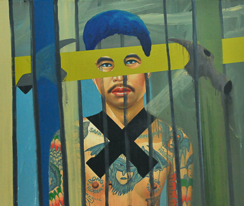 David Griggs Frat of the Obese 14, 2011; acrylic on canvas; 110 x 119 cm; enquire