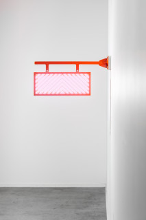 Callum Morton City Lights #13, 2026; steel, powder coating, lights; 34.5 x 66 x 12 cm; enquire