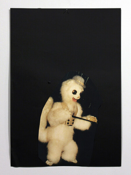 Jacqueline Fraser The Making of 8 Mile 2012, 2012; archival card, duratrans, magazine clippings, paint, archival glue, wood grain contact, cling wrap, gold foilpaper, plastic sheeting; enquire