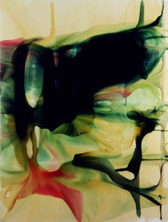 Dale Frank View up to the White Horse Lookout from the Heavy Vehicle Park Ampol, 2003; varnish on acrylic on canvas; 260 x 200 cm; Enquire