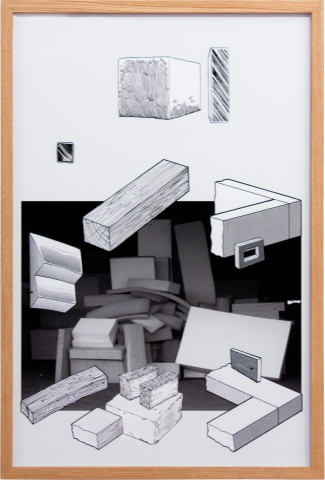 Teppei Kaneuji Games, Dance and the Constructions #7, 2011; collage on photograph; 92 x 62 cm; enquire