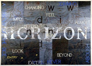 Imants Tillers Nature Speaks: AF, 2002; synthetic polymer paint, gouache on 16 canvasboards, nos. 71104 - 71119; 101.6 x 142.2 cm; enquire