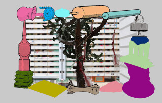 Teppei Kaneuji Games, Dance and the Constructions (Singapore) #9-C, 2013; Screen print,archival ink jet print, plexiglas, cotton rag paper ; 61.5 x 94.5 x 4.5 cm; enquire