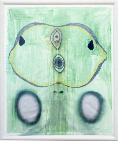 Dale Frank TNEMIDEPMI, 1992; ink, pencil & mixed media on paper; 189 x 160 cm; enquire