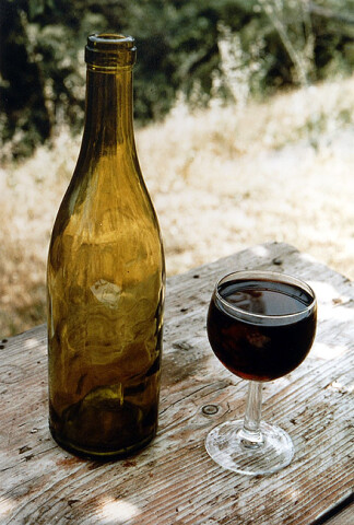 Bill Culbert Bouteitte vide, verre plain/Bottle full, glass empty, 1991; colour photograph; 31 x 27 cm; Edition of 20; enquire