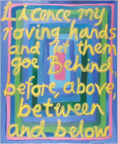 Angela Brennan Licence my roving hands, 2003; oil on linen; 220 x 178 cm; enquire