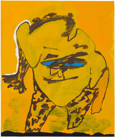 Tom Polo no neck, all eyes, 2019; acrylic and Flashe on canvas; 62 x 51 cm; enquire