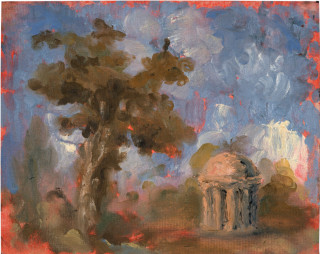 Tony Clark Sacro Idyllic Landscape, 1984; oil on paper; 24 x 30 cm; enquire
