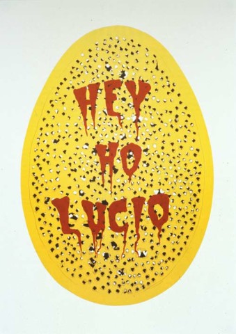Nell HEY HO LUCIO, 2004; gouache on paper; 29.7 x 21 cm; enquire