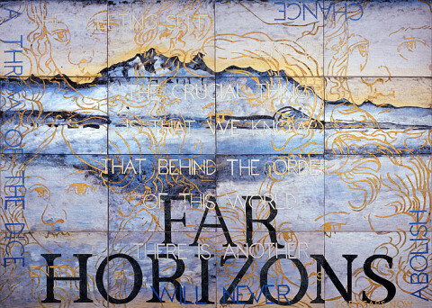 Imants Tillers Nature Speaks: BS, 2009; acrylic, gouache on 16 canvasboards, nos: 85080 - 85095; 101.5 x 142 cm; enquire