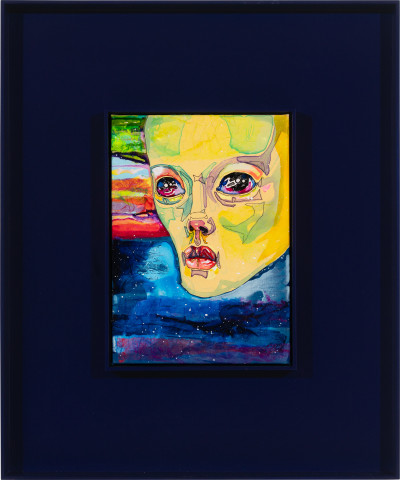Del Kathryn Barton ocean cadence 5, 2025; acrylic on French linen; 62.5 x 56 x 8.5 cm; (framed); more info; enquire