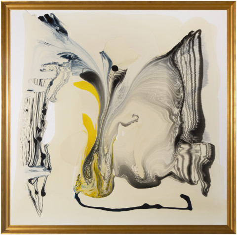 Dale Frank Permanently floppy 20 second sensation, 2013; varnish on canvas; 214 x 214 cm; enquire