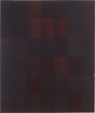 Lindy Lee Fortuity, 1991; photocopy and acrylic on stonehenge paper; 198 x 168 cm; enquire