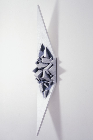 Hilarie Mais North, 1984; from the series Dialogue; timber and surface media; 174 x 34 x 21 cm; enquire