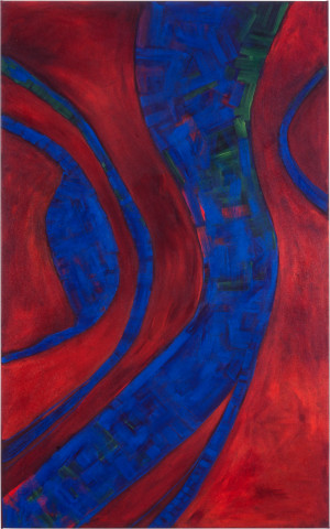 Linda Jackson Opal Country, 1997; acrylic on canvas; 120 x 75 cm; enquire