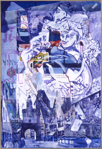 Gunter Christmann Mit 40% Weniger, 1990; acrylic on canvas; 244 x 268 cm; enquire