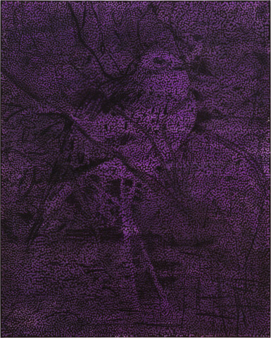 Daniel Boyd Untitled (CITBSIS), 2020; oil, acrylic, charcoal and archival glue on canvas; 150 x 120 cm; more info; enquire