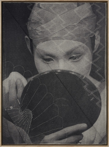 David Noonan Untitled, 2015; silkscreen on linen collage; 78 x 58 cm; enquire