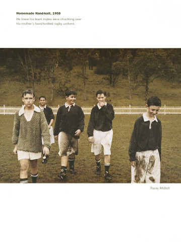 Tracey Moffatt Homemade Hand-knit, 1958, 1999; from the series Scarred for Life II; offset lithograph; 94.5 x 75 cm; Paper size: 80 x 60cm; Edition of 60 + AP 10; Enquire