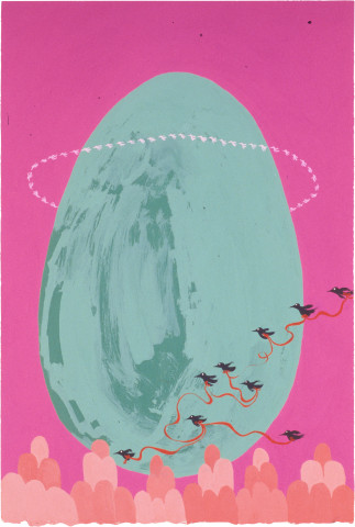 Nell Private Party, 2003; gouache on paper; 21 x 31.2 cm; enquire