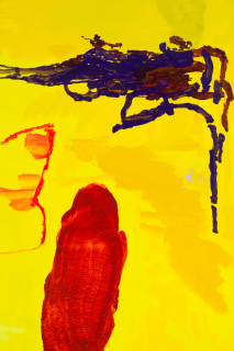 Tom Polo echo echo (wild accusations part two) (detail), 2026; acrylic and Flashe on polycotton; 213 x 198 cm; enquire