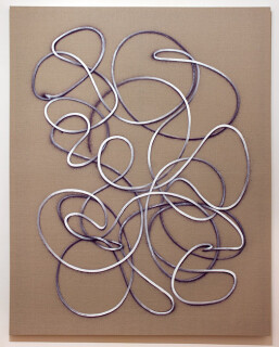 Jonny Niesche Zig Zag Wanderer, 2012; linen, acrylic paint; 185 x 144 cm; enquire