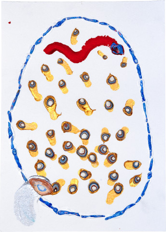 Rohan Wealleans Egg, 2006; paint on paper; 42 x 33.5 x 4 cm; framed dimensions; enquire