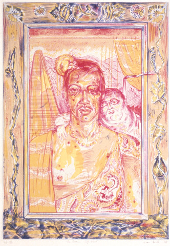 Juan Davila Pre Modern Self Portrait, 1988; silkscreen; 126 x 78 cm; enquire