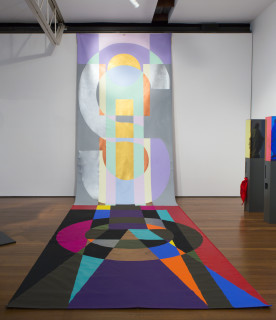 Mikala Dwyer Sigil for Heaven and Earth, 2015; Acrylic paint on canvas; 800 x 214 cm; enquire